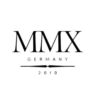 MMX Germany 2010 black logo on white background, premium clothing branding