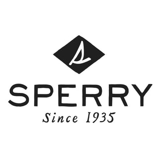 Sperry logo in black with sailboat emblem and text 'Since 1935' on white background