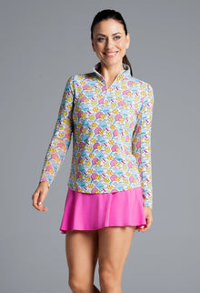  Ibkül - Game On Long Sleeve Mock Neck Top – 10938