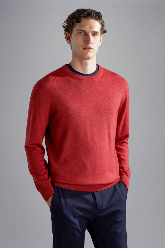 Paul & Shark - Col rond de laine mérinos délavé - LE CAPITAINE D'A BORD