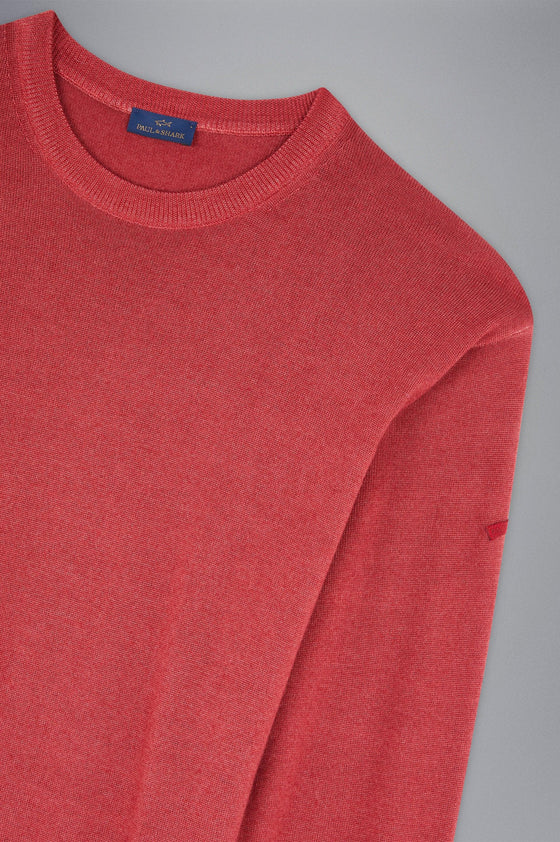 Paul & Shark - Col rond de laine mérinos délavé - LE CAPITAINE D'A BORD