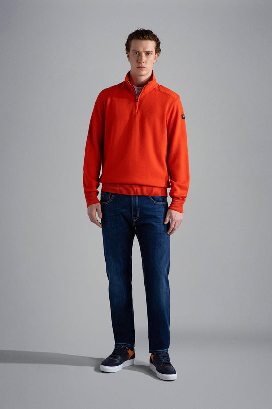 Paul & Shark - Col zip de laine avec appliqués de nylon - LE CAPITAINE D'A BORD