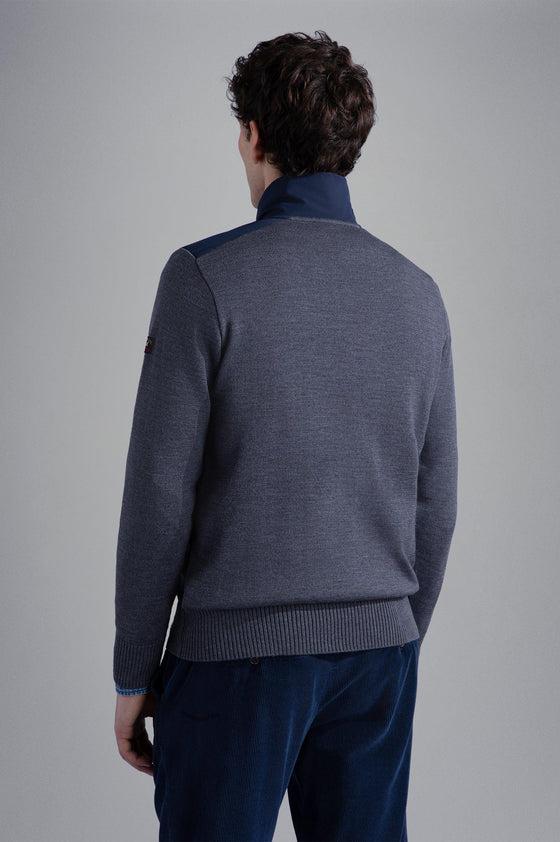 Paul & Shark - Col zip de laine avec appliqués de nylon - LE CAPITAINE D'A BORD