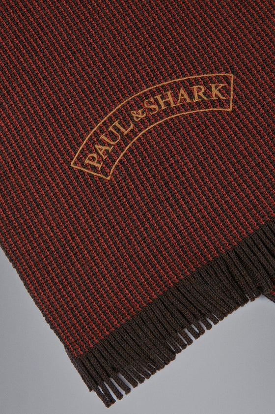 Paul & Shark - Écharpe de tricot laine avec broderie - LE CAPITAINE D'A BORD