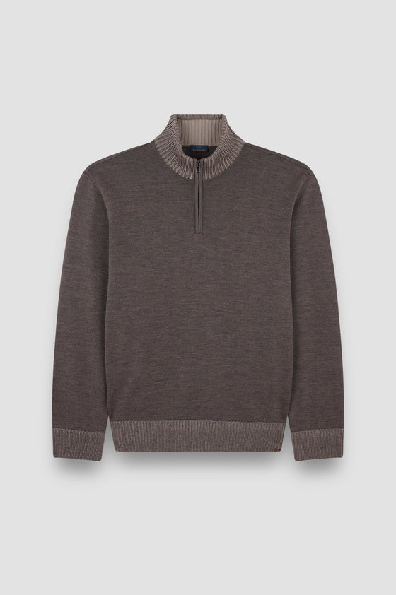 Paul & Shark - Chandail col zip de laine Soft Cool Touch