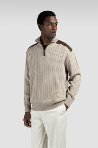 Paul & Shark - Chandail col zip de laine et cachemire