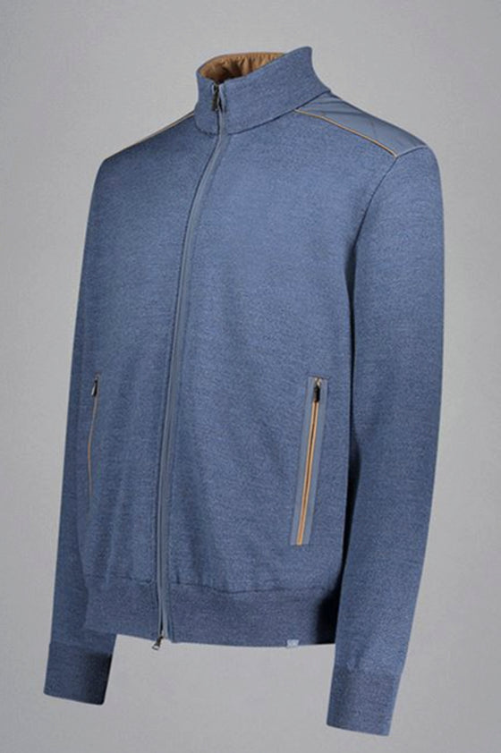 Paul & Shark - Cardigan de laine Typhoon Platinum