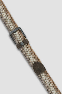  Paul & Shark - Ceinture avec détails de suède tressée élastique