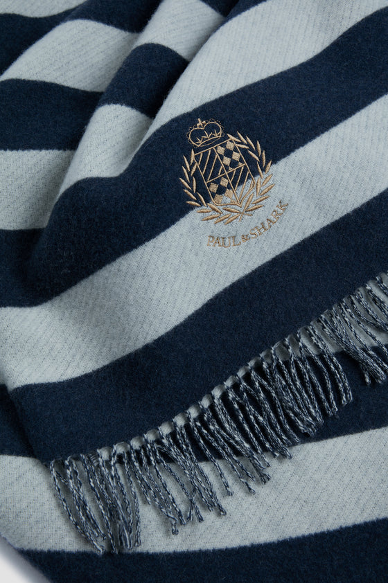 Paul & Shark - Couverture de laine et cachemire à rayures