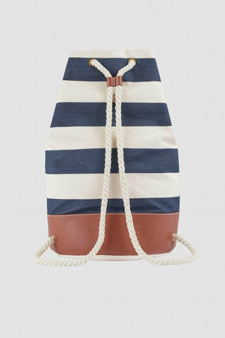 Paul & Shark - Sac baluchon rayé de canvas de coton