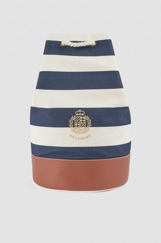 Paul & Shark - Sac baluchon rayé de canvas de coton