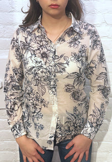  VLT's by Valentina's - 24-107 - Blouse florale manches longues de coton