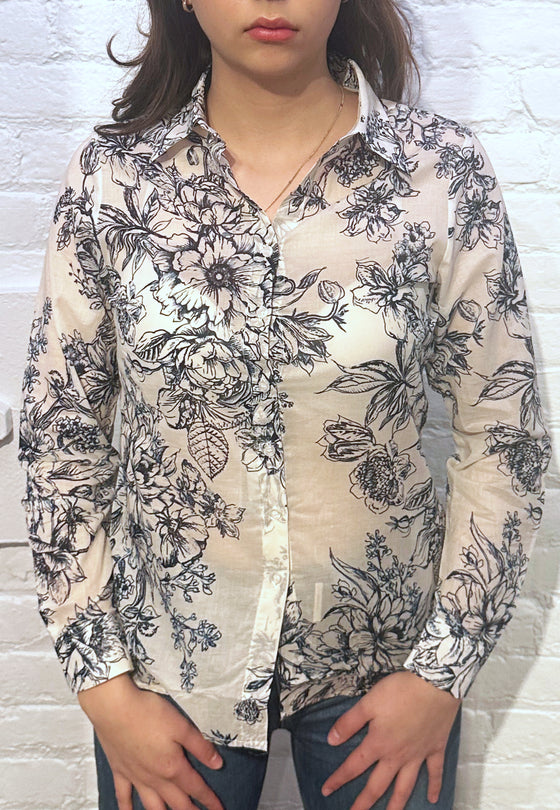 VLT's by Valentina's - 24-107 - Blouse florale manches longues de coton