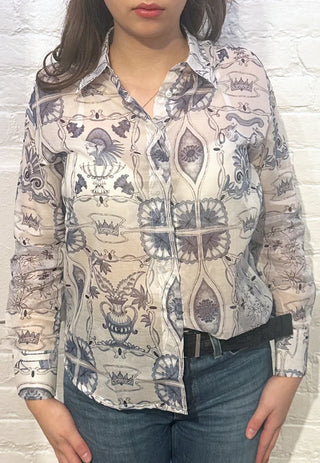 VLT's by Valentina's - 24-112 - Blouse florale manches longues de coton