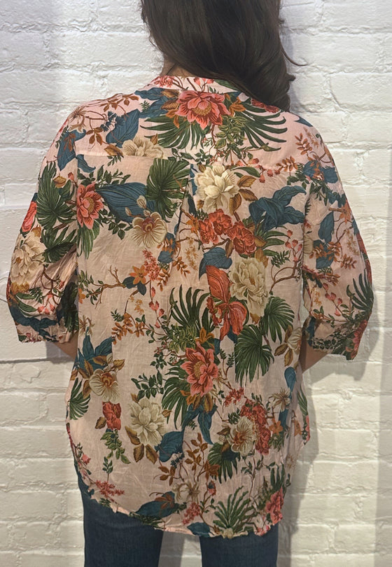 VLT's by Valentina's - 24-204 - Blouse florale manches 3/4 de coton