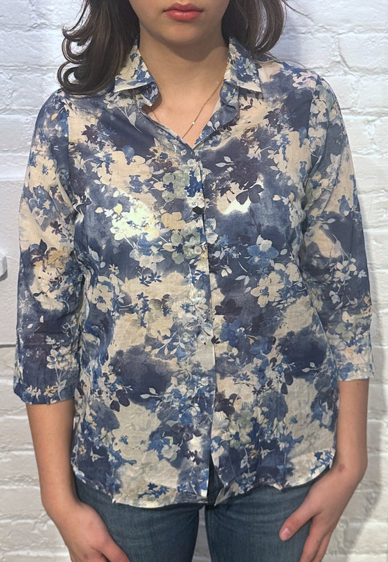 VLT's by Valentina's - 24-231 - Blouse florale manches 3/4 de coton