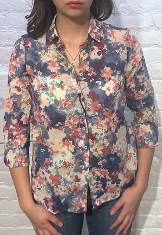 VLT's by Valentina's - 24-231 - Blouse florale manches 3/4 de coton