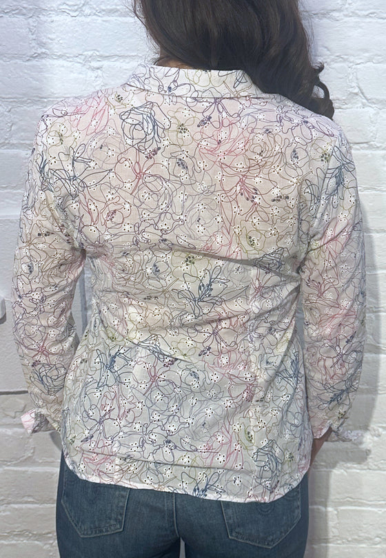 VLT's by Valentina's - 24-60 - Blouse florale manches longues de coton