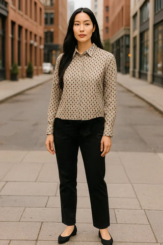 VLT's by Valentina's - 24-626 - Blouse à motifs manches longues de viscose