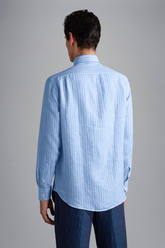 Paul & Shark - Chemise de lin manches longues à rayures - LE CAPITAINE D'A BORD