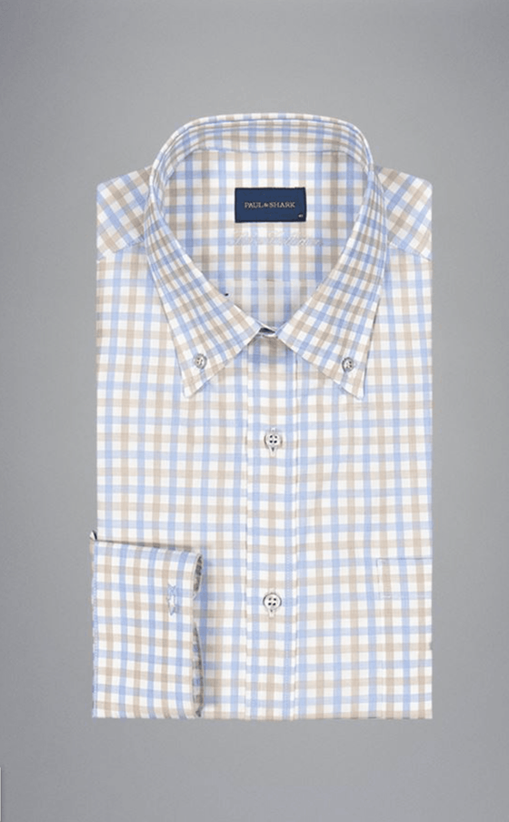 Paul & Shark - Chemise manches longues de coton à carreaux - LE CAPITAINE D'A BORD