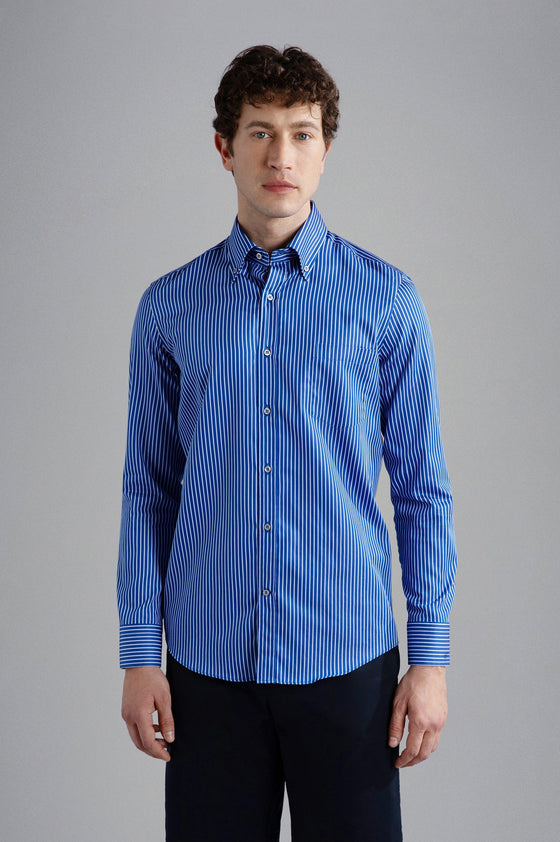 Paul & Shark - Chemise manches longues rayée Silver Collection - LE CAPITAINE D'A BORD