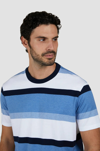 Paul & Shark - T-shirt manches courtes rayé de coton mercerisé