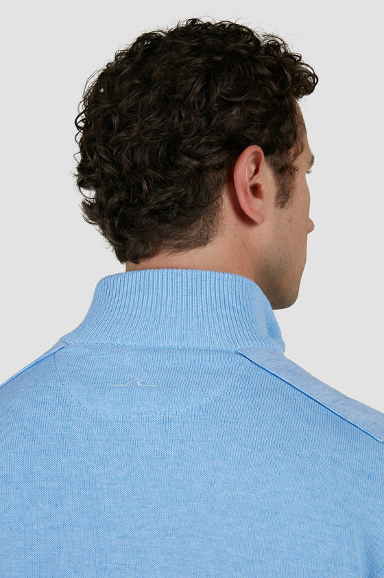 Paul & Shark - Chandail col zip de coton Fresco avec appliqués de lin