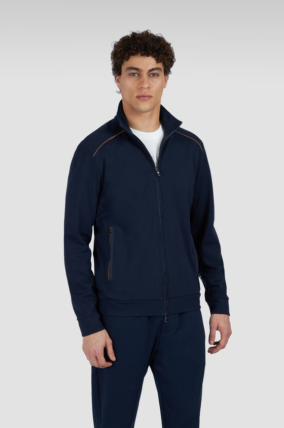 Paul & Shark - Cardigan extensible Typhoon Platinum avec Alcantara