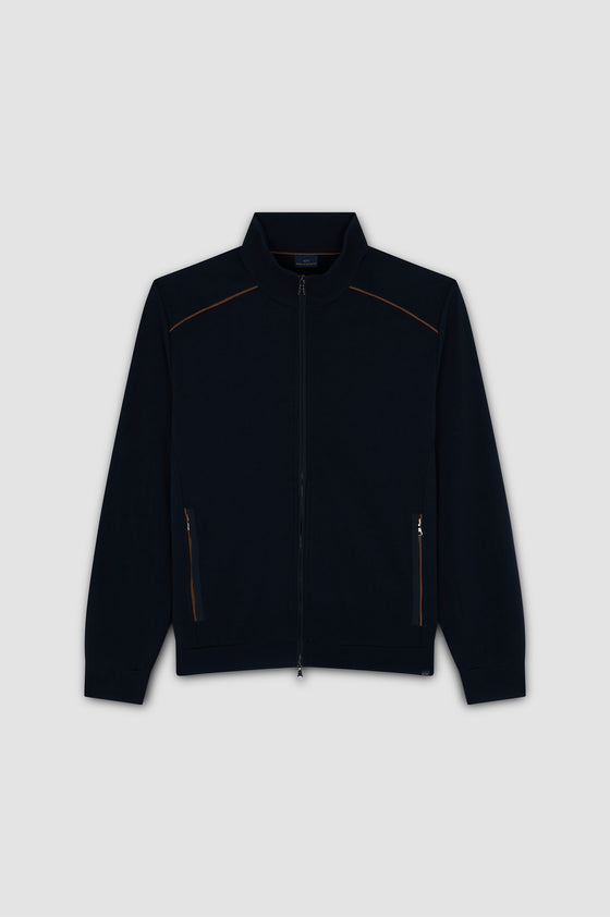 Paul & Shark - Cardigan extensible Typhoon Platinum avec Alcantara