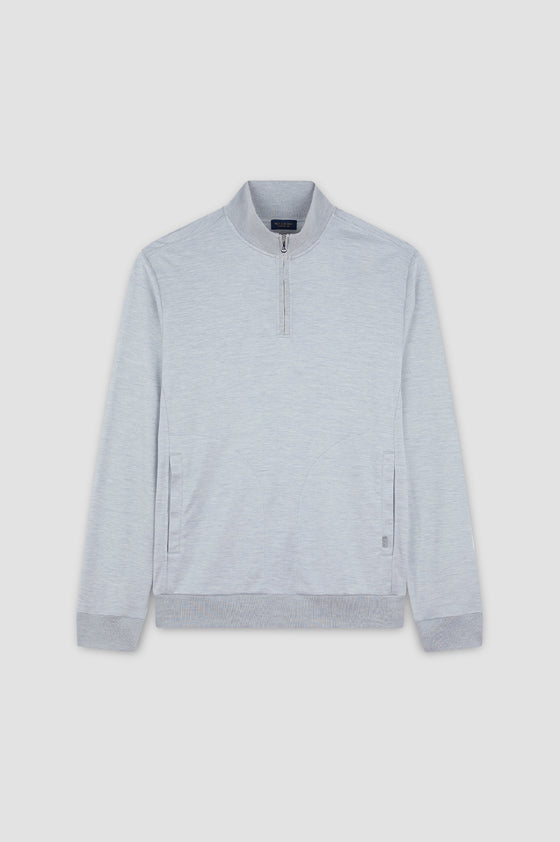 Paul & Shark - Chandail col demi-zip en coton et soie