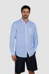 Paul & Shark - Chemise de lin manches longues unie