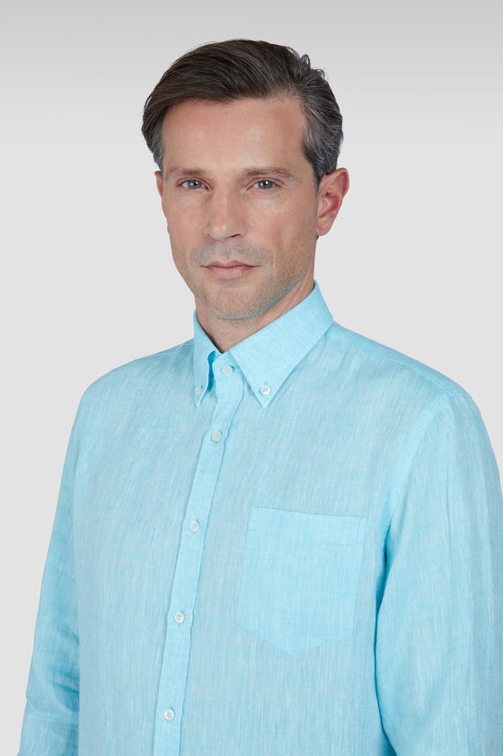 Paul & Shark - Chemise de lin manches longues unie