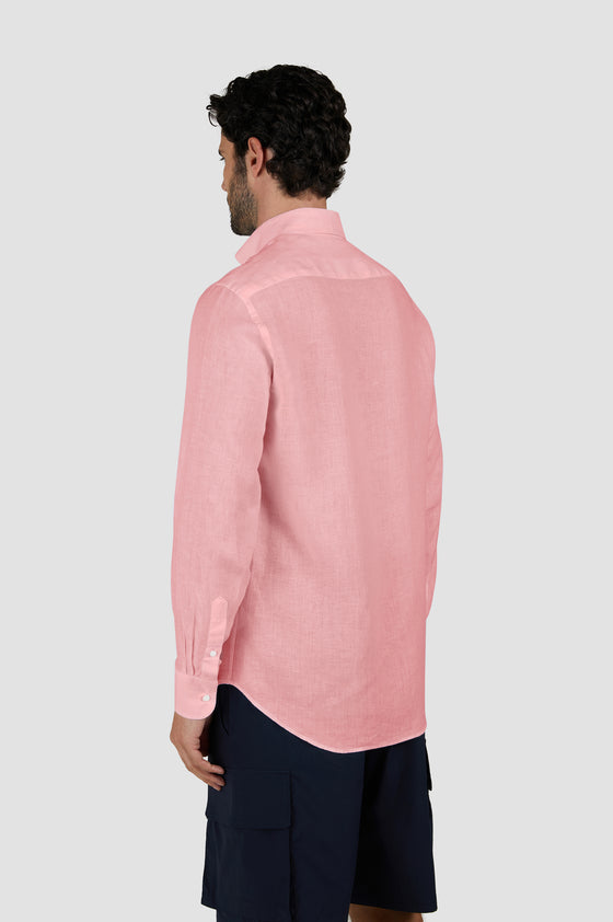 Paul & Shark - Chemise de lin manches longues unie