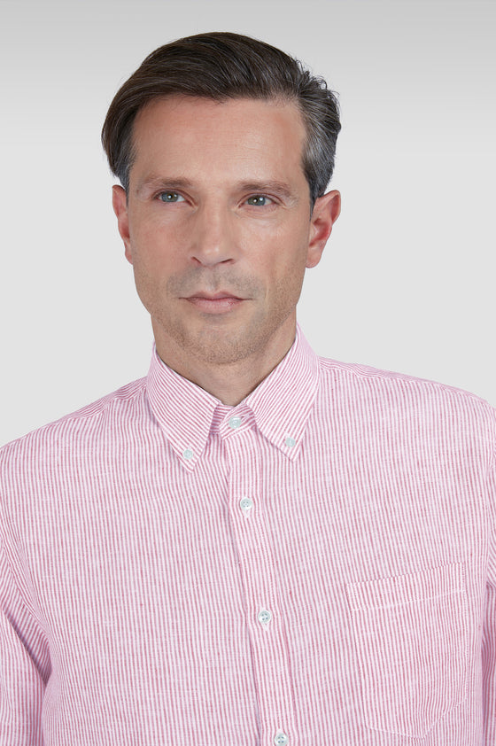 Paul & Shark - Chemise de lin manches longues à rayures