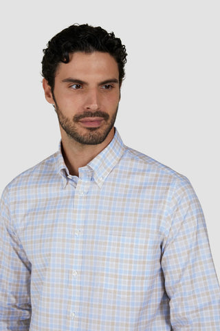 Paul & Shark - Chemise manches longues à carreaux de coton