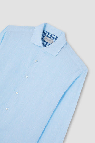 Paul & Shark - Chemise unie de lin manches longues Rivera