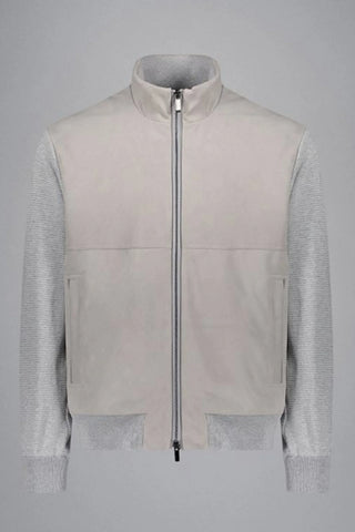 Paul & Shark - Cardigan de coton et soie avec devant Aqualeather®