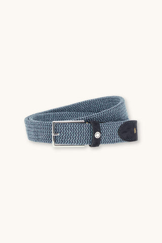 Paul & Shark - Ceinture avec détails de suède tressée élastique