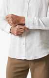 34 Heritage - Linen Chambray Shirt Bright White - LE CAPITAINE D'A BORD