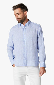  34 Heritage - Linen Chambray Shirt Hawaiian Ocean - LE CAPITAINE D'A BORD