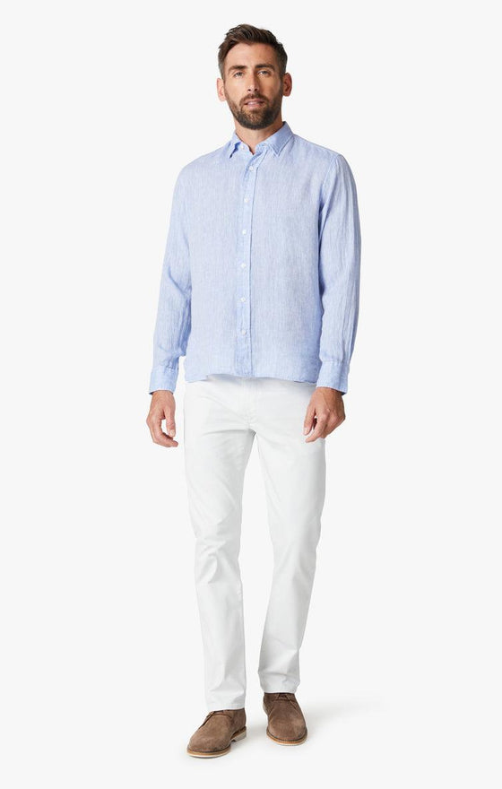 34 Heritage - Linen Chambray Shirt Hawaiian Ocean - LE CAPITAINE D'A BORD