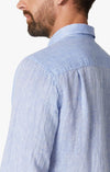 34 Heritage - Linen Chambray Shirt Hawaiian Ocean - LE CAPITAINE D'A BORD