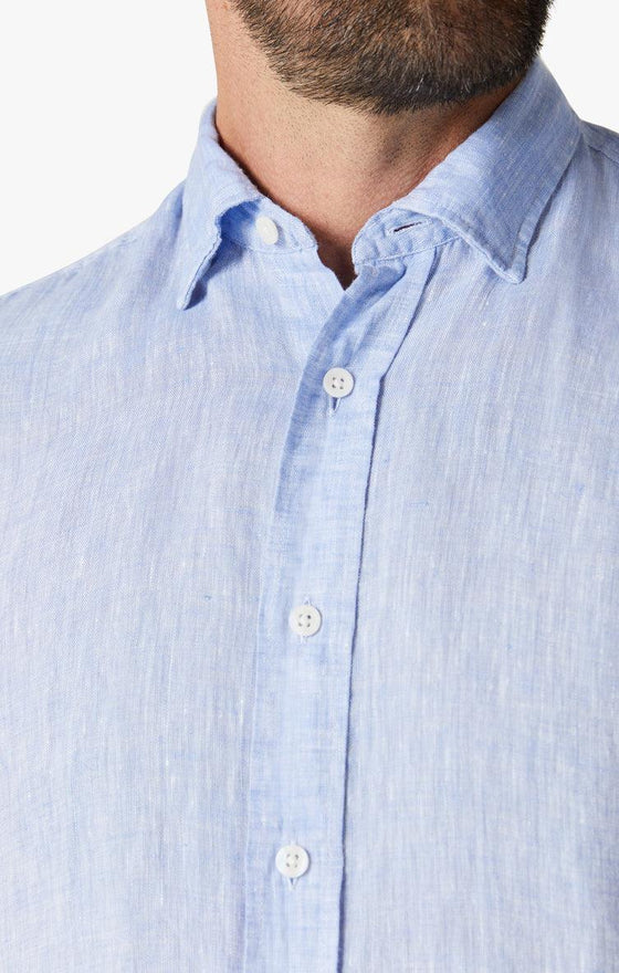 34 Heritage - Linen Chambray Shirt Hawaiian Ocean - LE CAPITAINE D'A BORD