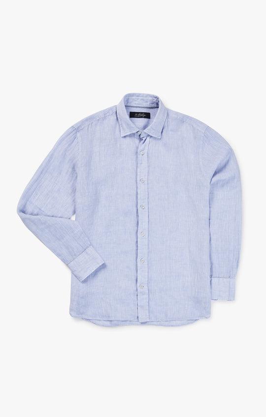 34 Heritage - Linen Chambray Shirt Hawaiian Ocean - LE CAPITAINE D'A BORD