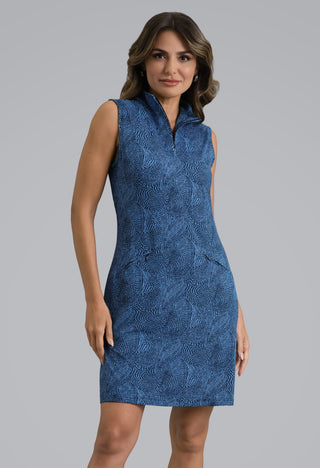 Ibkül - Stephanie Sleeveless Mock Neck Dress - 58247