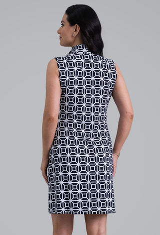 Ibkül - Carolyn Sleeveless Mock Neck Dress - 58387