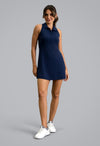 Ibkül - Solid Polo Tennis Dress - 62000