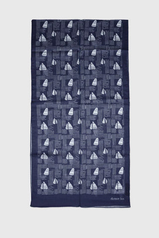 Armor-Lux - Foulard motifs voiliers de coton