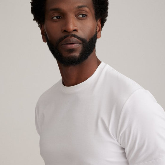 Emanuel Berg - T-Shirt manches courtes de coton 4Flex - Blanc